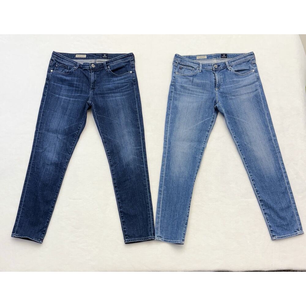 AG Jeans Adriano Goldschmied Low Rise Stevie Straight Leg Denim (2 pair) Size 31
